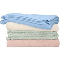 Frottier-Handtuch aus reiner Bio-Baumwolle, wasserblau von Waschbär