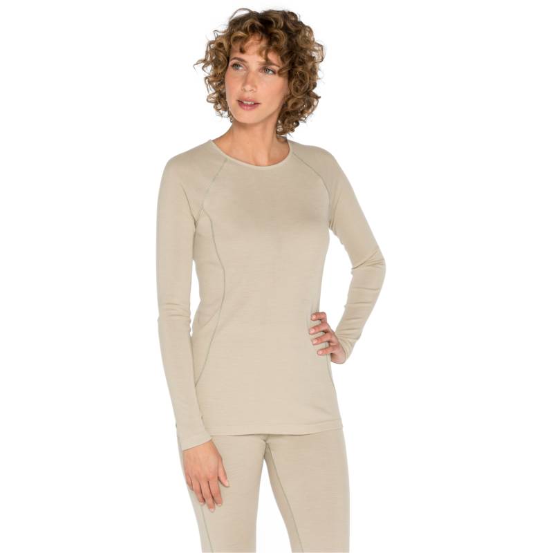 Funktions-Langarmshirt aus Bio-Merinowolle mit Bio-Seide, stein 36 von Waschbär