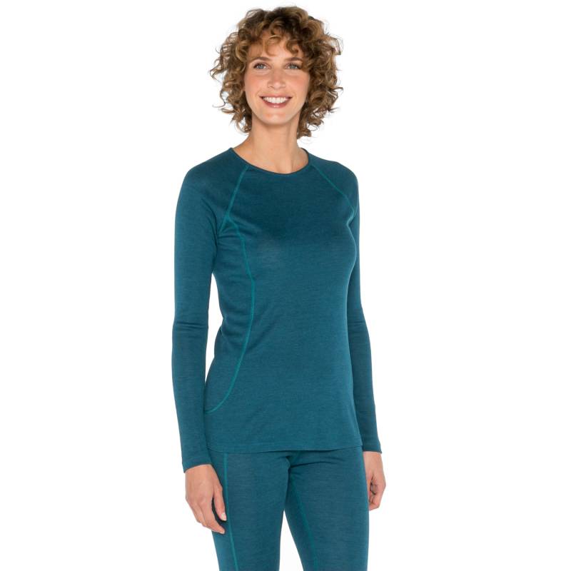 Funktions-Langarmshirt aus Bio-Merinowolle mit Bio-Seide, atlantik 40 von Waschbär