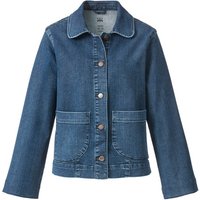 Jeansjacke mit Bubikragen aus Bio-Baumwolle, darkblue von Waschbär