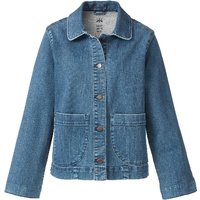 Jeansjacke mit Bubikragen aus Bio-Baumwolle, lightblue von Waschbär