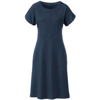 Jersey-Kleid mit Tulpenärmeln aus Bio-Baumwolle, nachtblau von Waschbär