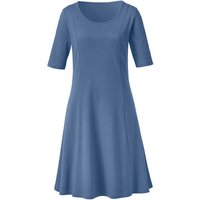 Jerseykleid 1/2-Arm aus reiner Bio-Baumwolle, taubenblau von Waschbär