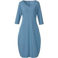 Jerseykleid aus reiner Bio-Baumwolle, taubenblau von Waschbär