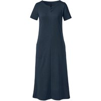 Jerseykleid lang aus reiner Bio-Baumwolle, nachtblau von Waschbär