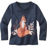 Langarmshirt "Fuchs" aus reiner Bio-Baumwolle, nachtblau von Waschbär