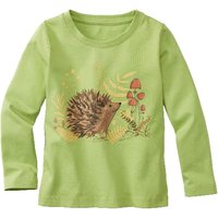 Langarmshirt "Igel" aus reiner Bio-Baumwolle, linde von Waschbär