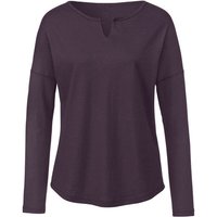 Langarmshirt aus Bio-Baumwolle, aubergine von Waschbär