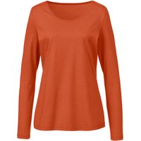 Langarmshirt aus reiner Bio-Baumwolle, terracotta von Waschbär