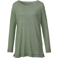 Langarmshirt aus reinem Bourretteseiden-Jersey, lorbeer von Waschbär