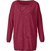 Longpullover aus Bio-Merinowolle und Bio-Baumwolle, himbeere von Waschbär