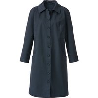 Mantel mit Bubikragen aus Bio-Baumwoll-Gabardine, nachtblau von Waschbär