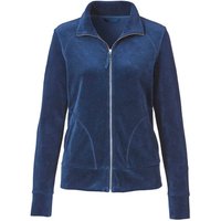 Nicki-Jacke aus reiner Bio-Baumwolle mit Reißverschluss, nachtblau von Waschbär
