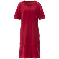 Nicki-Kleid mit Ziernähten aus Bio-Baumwolle, rubin von Waschbär