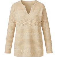 Pullover aus Bio-Baumwolle mit Bio-Wolle, naturweiß von Waschbär