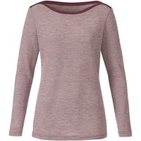 Ringelshirt aus reiner Bio-Schurwolle, mauve melange von Waschbär