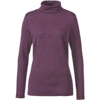 Rollkragenshirt aus reiner Bio-Schurwolle, mauve-melange von Waschbär