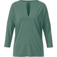 Shirt mit ¾-Ärmeln aus TENCEL™ mit Bio-Baumwolle, seegras von Waschbär