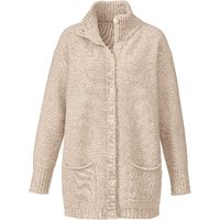 Strickjacke aus reiner Bio-Merinowolle, naturweiß von Waschbär