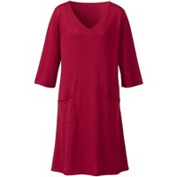 Strickkleid aus Bio-Schurwolle und Bio-Baumwolle, cassis von Waschbär