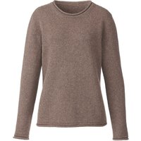 Strickpullover aus reiner Bio-Schurwolle, nougat von Waschbär