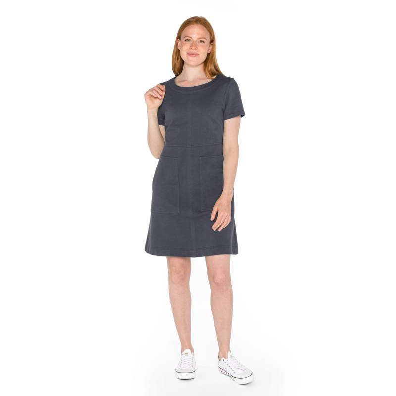 Sweatkleid in A-Linie aus reiner Bio-Baumwolle, nachtblau 42 von Waschbär