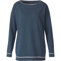 Sweatshirt mit U-Boot-Ausschnitt aus Bio-Baumwolle, jeans melange von Waschbär