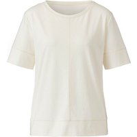 T-Shirt mit Ziernähten aus reiner Bio-Baumwolle, naturweiß von Waschbär