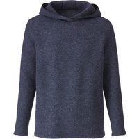 Walk-Kapuzenpullover aus Bio-Schurwolle mit Bio-Baumwolle, jeansblau von Waschbär