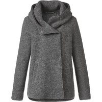 Walkjacke aus Bio-Schurwolle mit Bio-Baumwolle, anthrazit von Waschbär