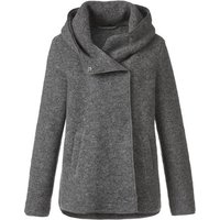 Walkjacke aus Bio-Schurwolle mit Bio-Baumwolle, anthrazit von Waschbär