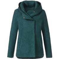 Walkjacke aus Bio-Schurwolle mit Bio-Baumwolle, smaragd von Waschbär