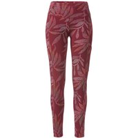 Yoga-Leggings mit Blätterprint aus Bio-Baumwolle mit Elastan, granat-gemustert von Waschbär