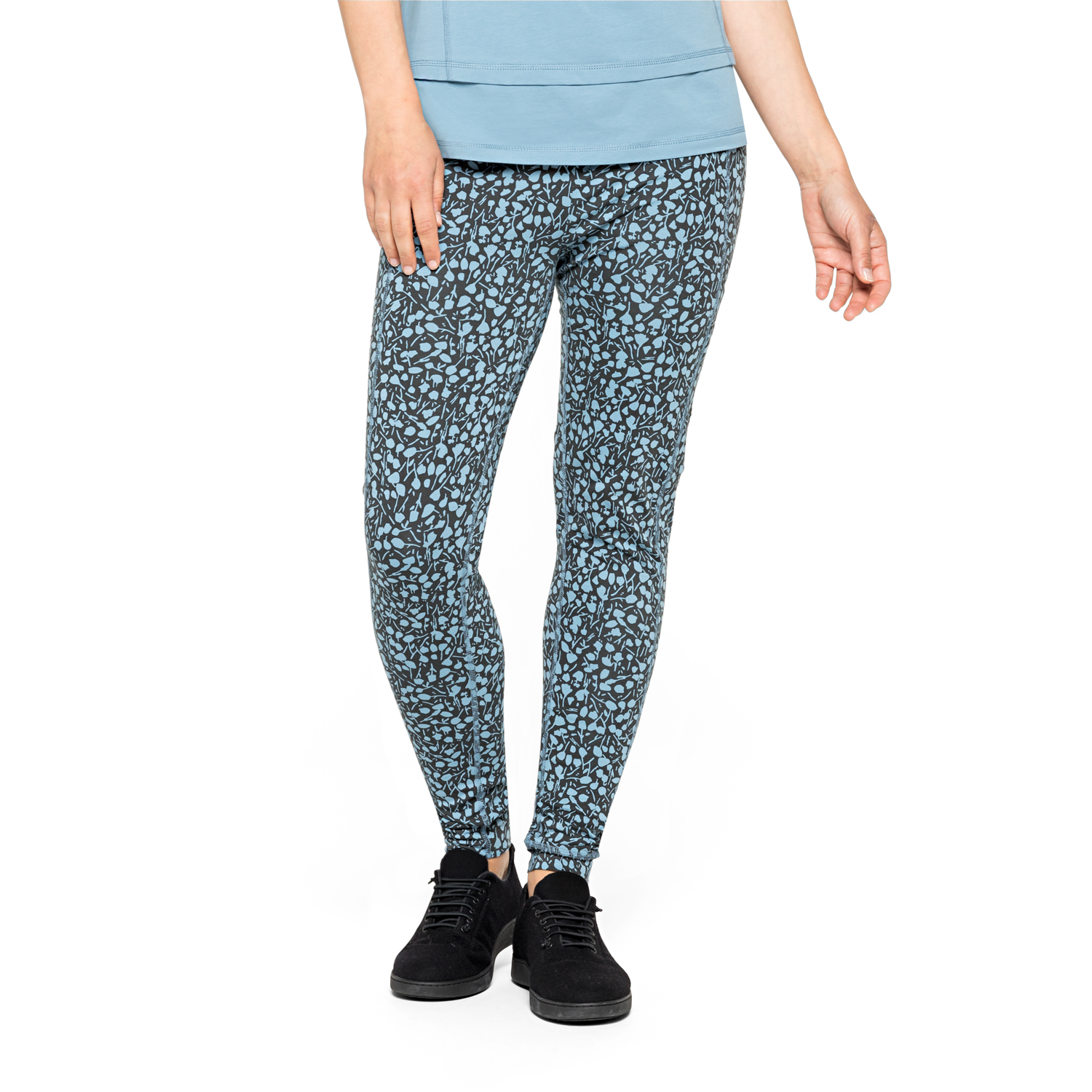 Yoga-Leggings mit Ziernähten aus Bio-Baumwolle, anthrazit gemustert 40 von Waschbär