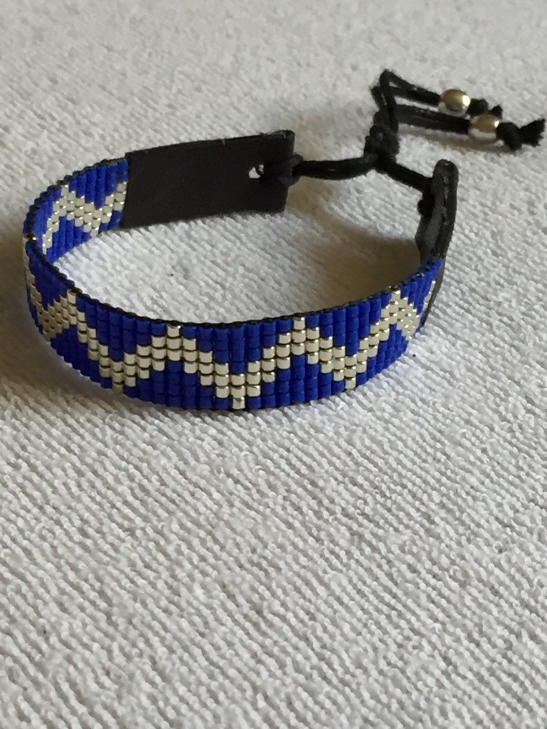 Blau Silber Miyuki Delica Armband Blau Silber Miyuki Delica Armband von Waschje