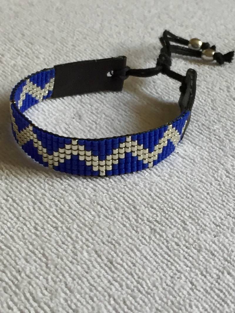 Blau Silber Miyuki Delica Armband Blau Silber Miyuki Delica Armband von Waschje