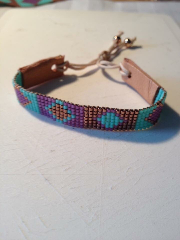 Miyuki Delicas Armband Mit Lederverschluss Miyuki Delicas Armband Mit Lederverschluss von Waschje
