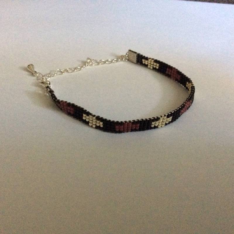 Schmale Miyuki Delica Perlen Armband Mit Kette Schmale Miyuki Delica Perlen Armband Mit Kette von Waschje