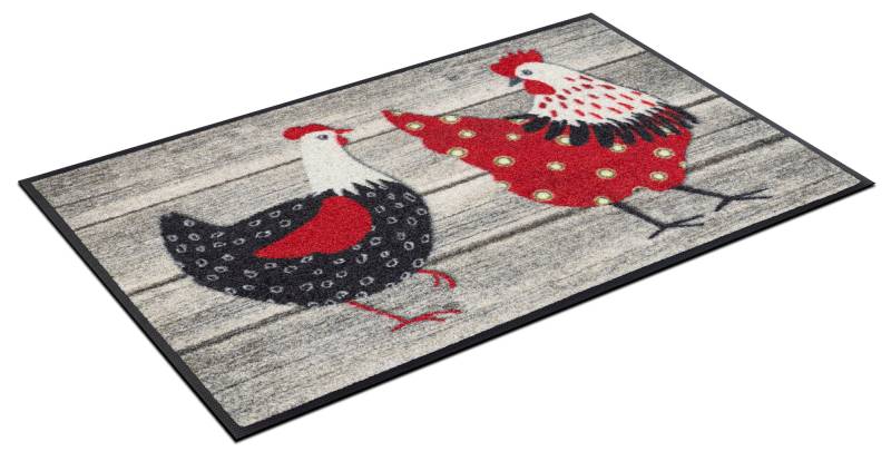 wash+dry by Kleen-Tex Fußmatte "Chicken Farm" rechteckig 7 mm Höhe von Wash+dry By Kleen-Tex