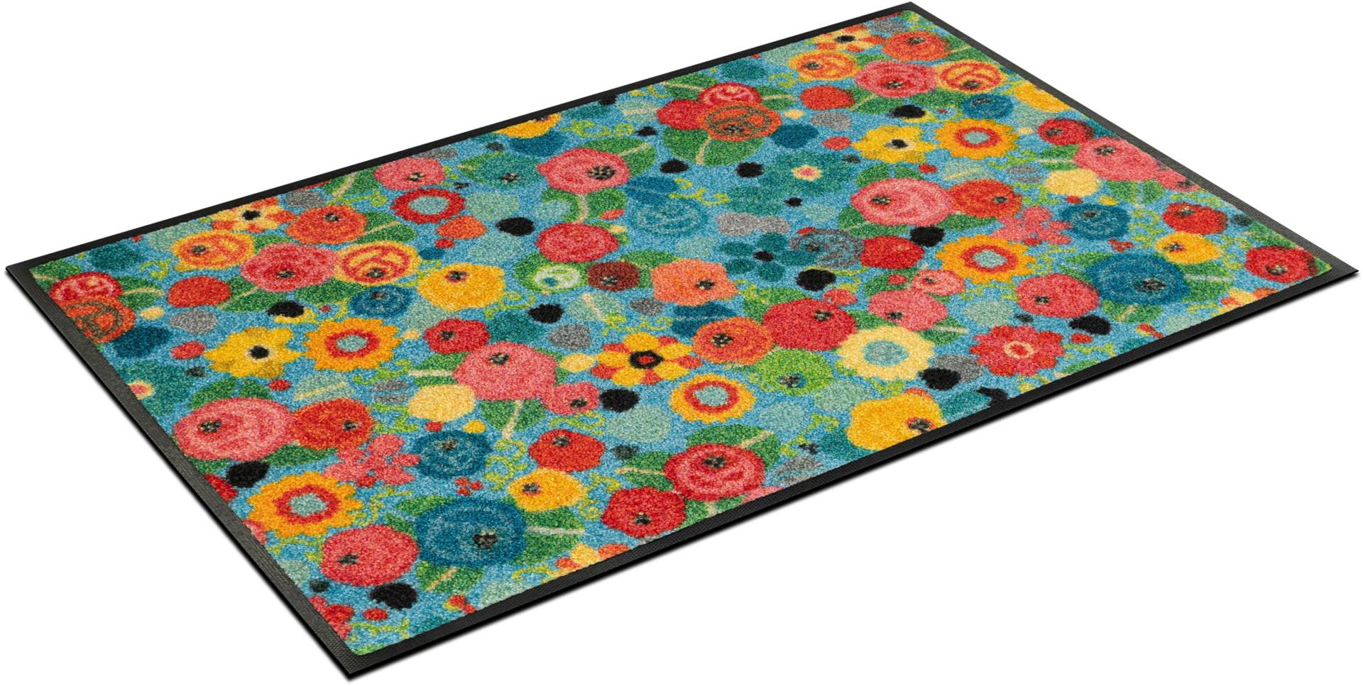 wash+dry by Kleen-Tex Fußmatte "Flower Power" rechteckig 7 mm Höhe von Wash+dry By Kleen-Tex