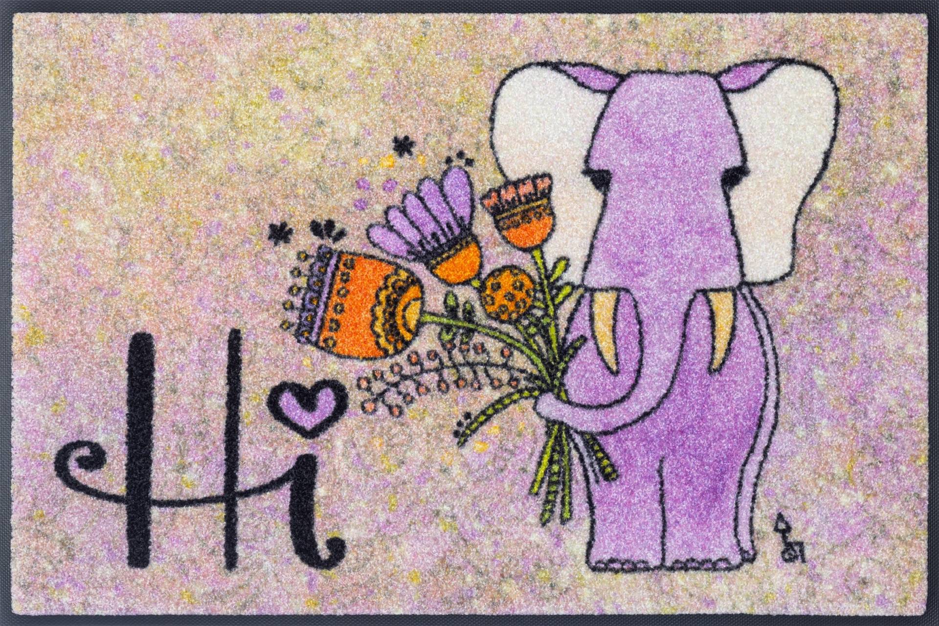 wash+dry by Kleen-Tex Fußmatte "Lucky Elephant" rechteckig 7 mm Höhe von Wash+dry By Kleen-Tex