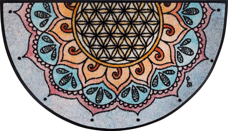 wash+dry by Kleen-Tex Fußmatte "Round Harmony Pattern" rechteckig 7 mm Höhe von Wash+dry By Kleen-Tex