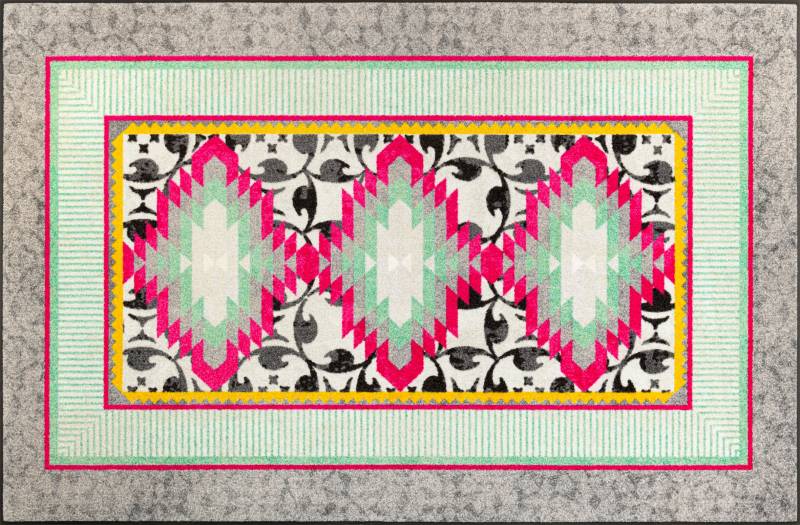 wash+dry by Kleen-Tex Fußmatte "Tribal Pop" rechteckig 7 mm Höhe auch als Läufer erhätlich, waschbar und trocknergeeignet von Wash+dry By Kleen-Tex