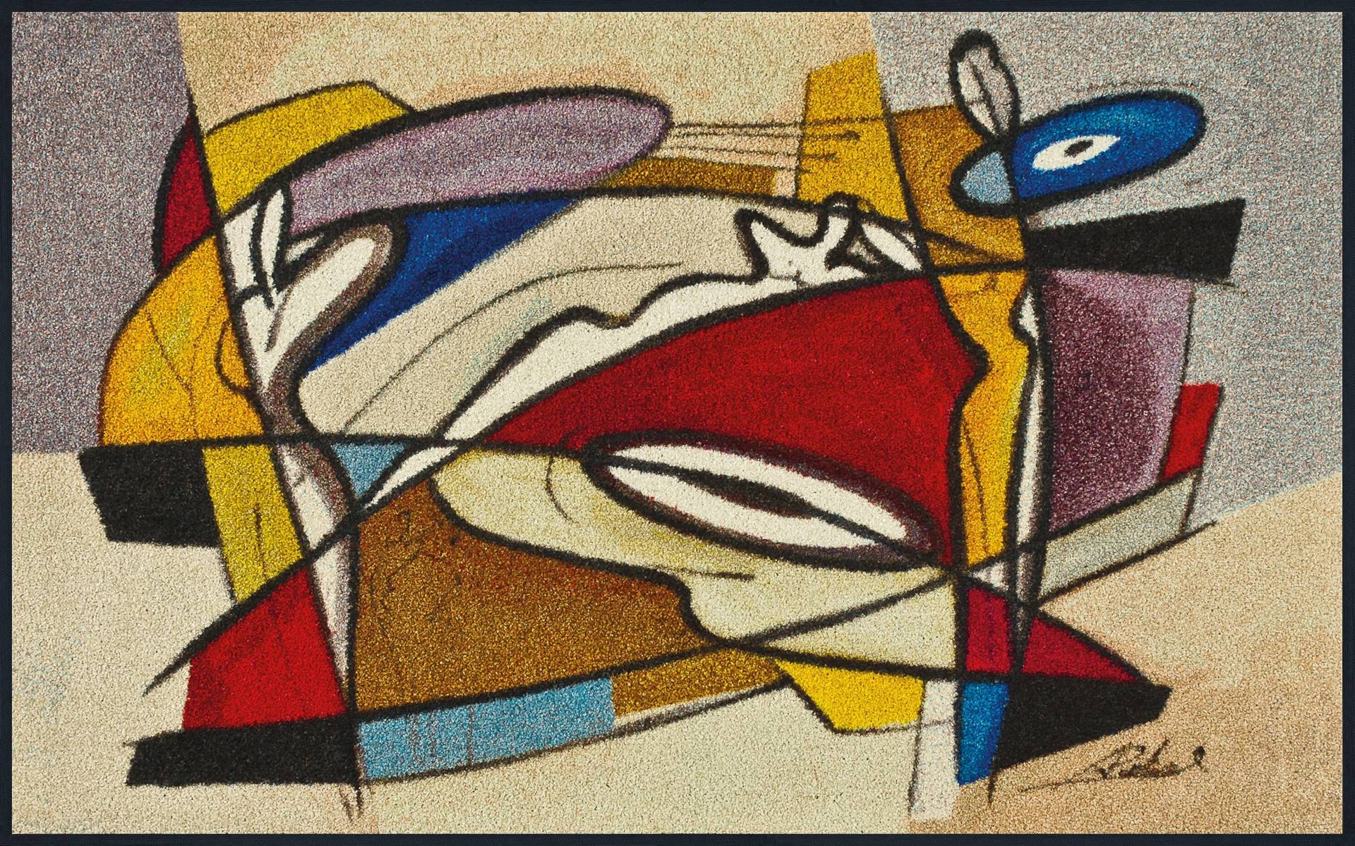 wash+dry by Kleen-Tex Fußmatte "steady composition" rechteckig 7 mm Höhe Schmutzfangmatte, rutschhemmend, In- und Outdoor geeignet, waschbar von Wash+dry By Kleen-Tex