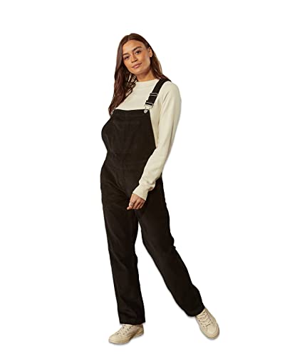 Damen Cord Latzhose Regular Fit - Schwarz | PRUE Damen Cord-Overalls, Schwarz , 42 von Wash Clothing Company