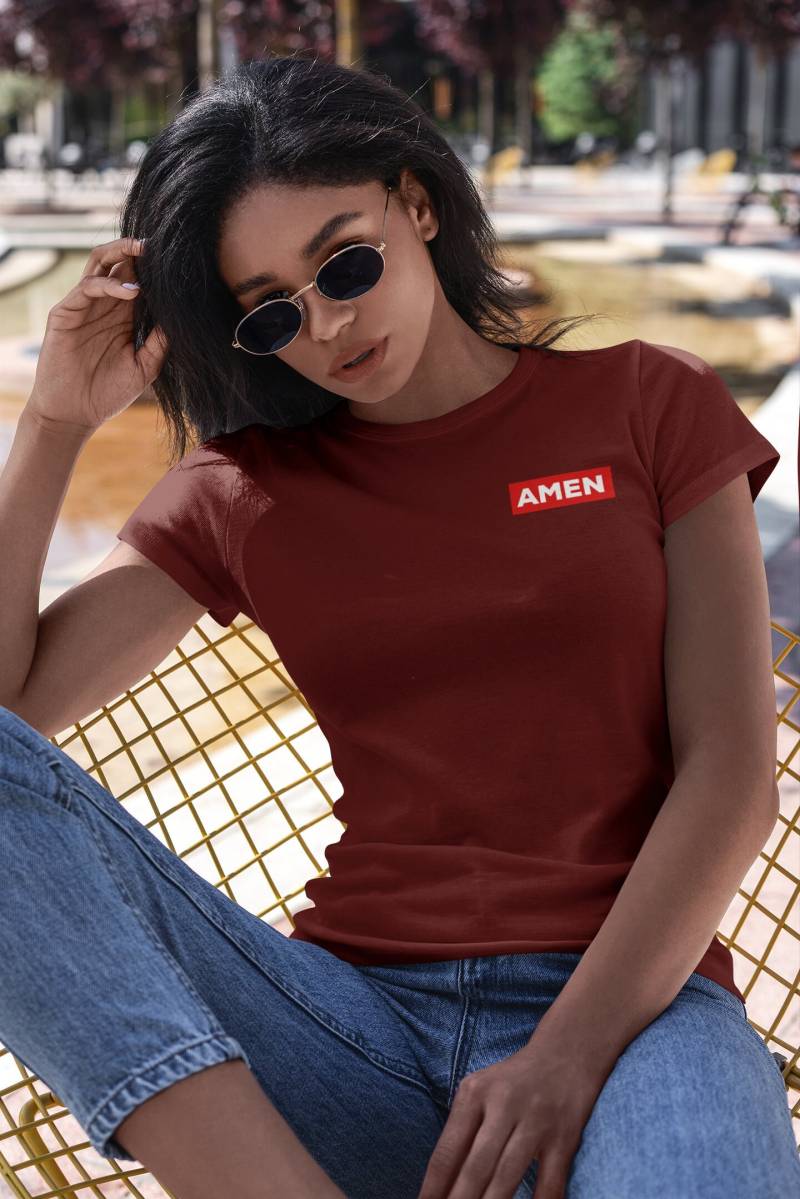 Amen Christliches T-Shirt Religiöses Geschenk, Inspirational Glaube Shirt von WashedInFaith