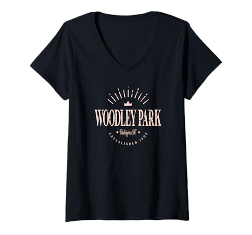 Damen Woodley Park Washington DC Modern – Woodley Park DC T-Shirt mit V-Ausschnitt Damen Woodley Park Washington DC Modern – Woodley Park DC T-Shirt mit V-Ausschnitt von Washington DC Contemporary Designs