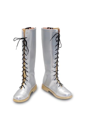 Waslary Hunters Stiefel Erwachsene Anime Cosplay Kampfstiefel Leder Damen Mira Kostüm Zubehör Schuhe Stiefel von Waslary
