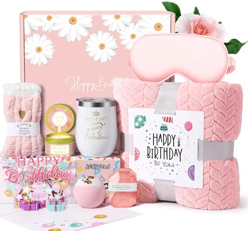 Geburtstagsgeschenke für Frauen, Freundschaft, Happy Birthday, Korb für Mutter, Freundin, Schwester, Ehefrau, sie, Geburtstagsgeschenk, einzigartiges Geschenk, luxuriöses Körperpflegegeschenk Geburtstagsgeschenke für Frauen, Freundschaft, Happy Birthday, Korb für Mutter, Freundin, Schwester, Ehefrau, sie, Geburtstagsgeschenk, einzigartiges Geschenk, luxuriöses Körperpflegegeschenk von Wasocol