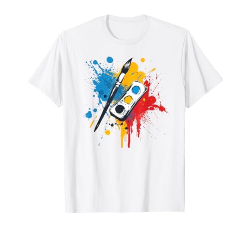 Pinsel mit Wasserfarbe T-Shirt von Wasserfarbe und Malerei